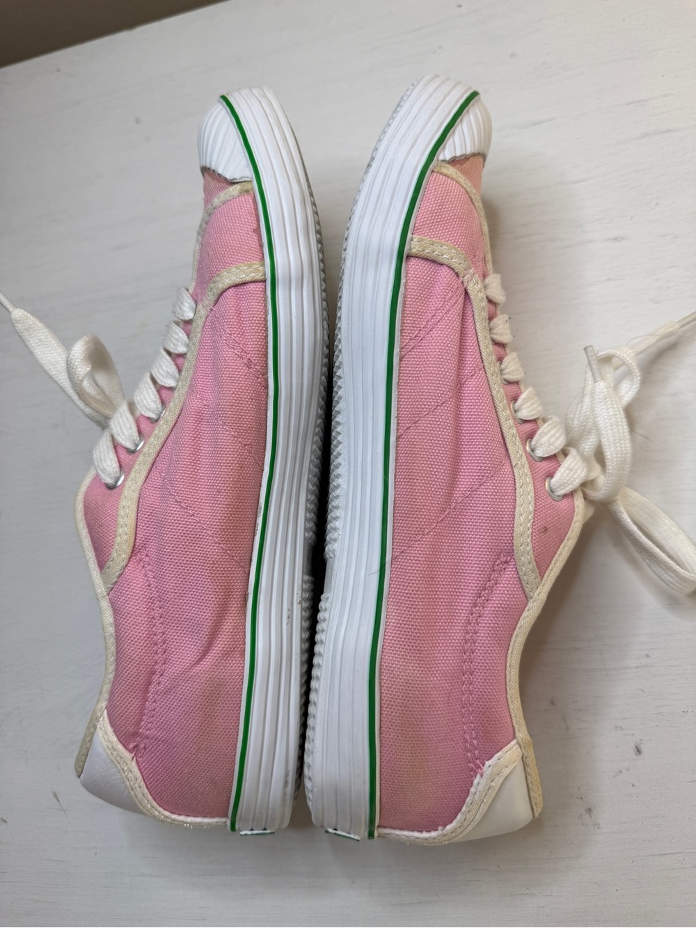 90's Polo Ralph Lauren light pink Canvas sneakers (size 8) vintage preppy Y2K - Picture 6 of 15